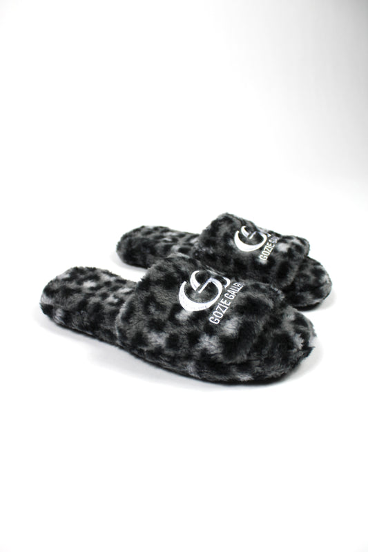 GREY CHEETAH BLESSED GROUND SLIPPERS
