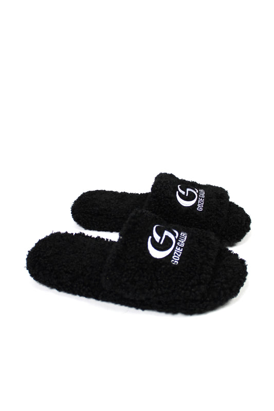 BLACK BLESSED GROUND SLIPPERS