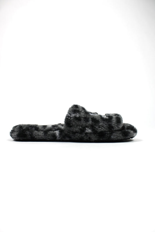 GREY CHEETAH BLESSED GROUND SLIPPERS