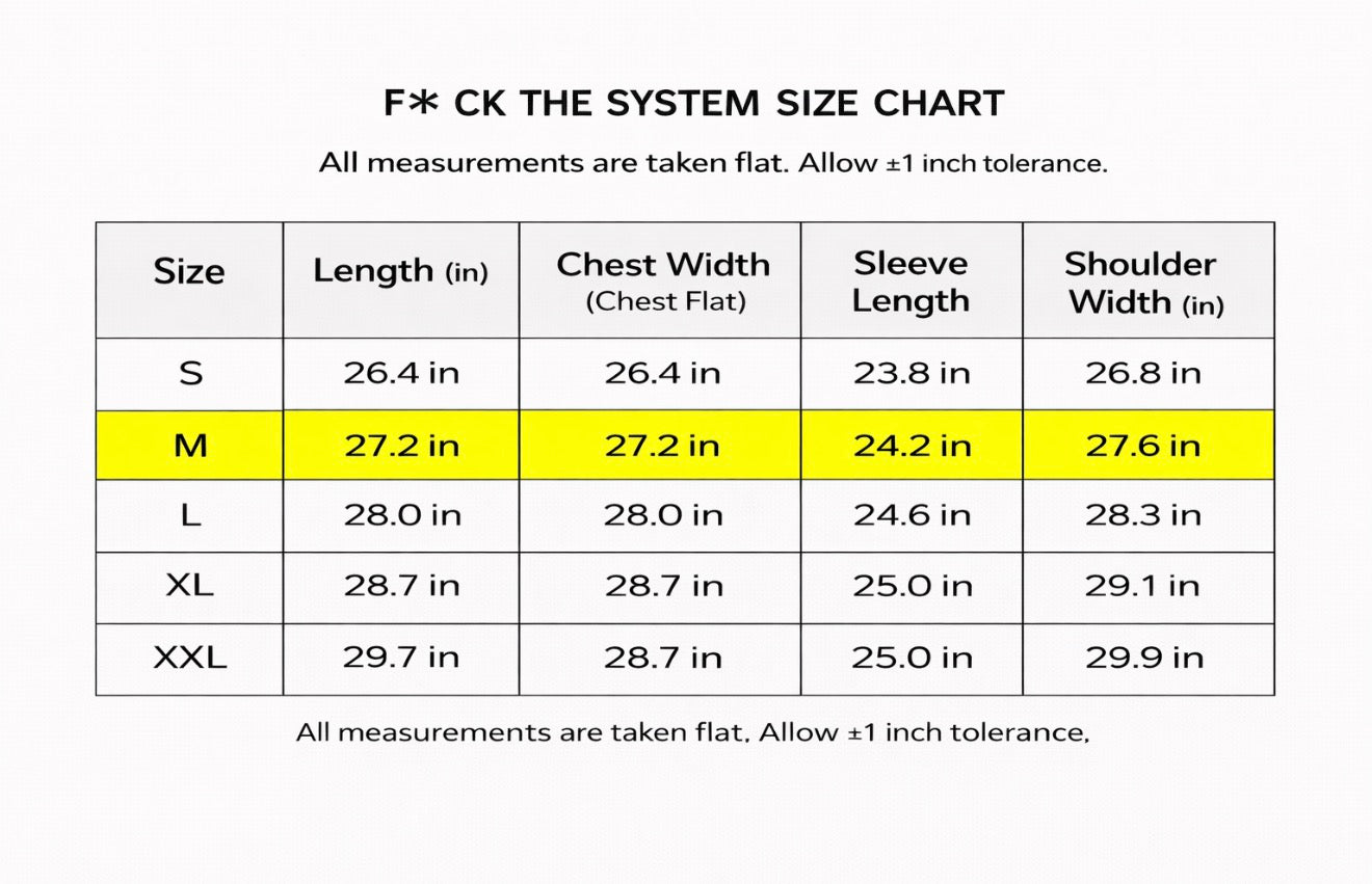 F*CK THE SYSTEM (Corduroy)